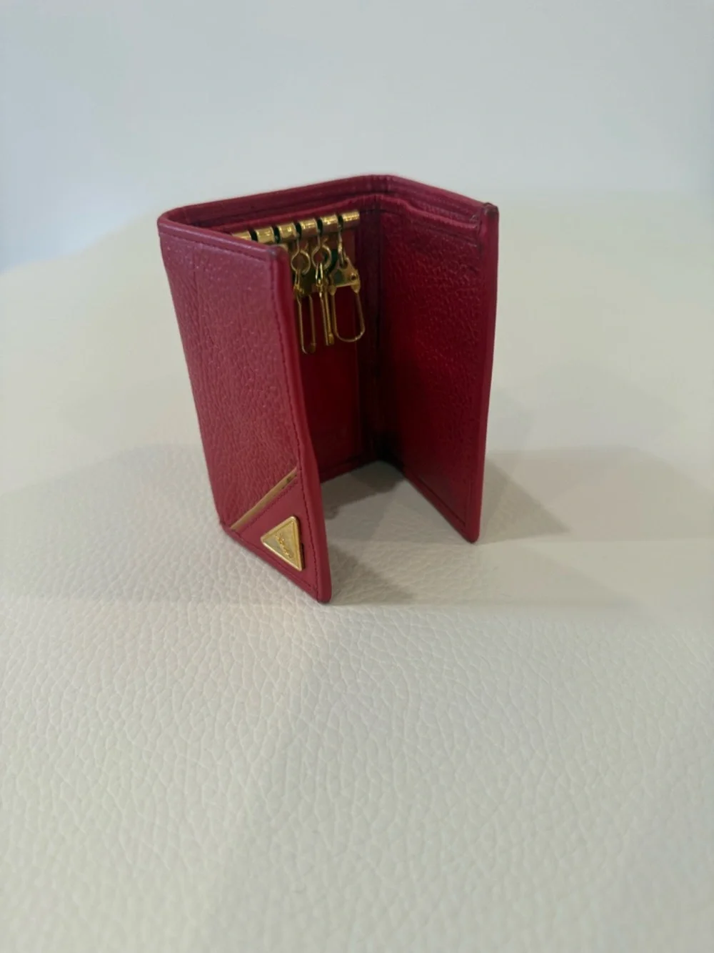 Vintage YSL Yves Saint Laurent Red Slim Wallet - Picture 1 of 9